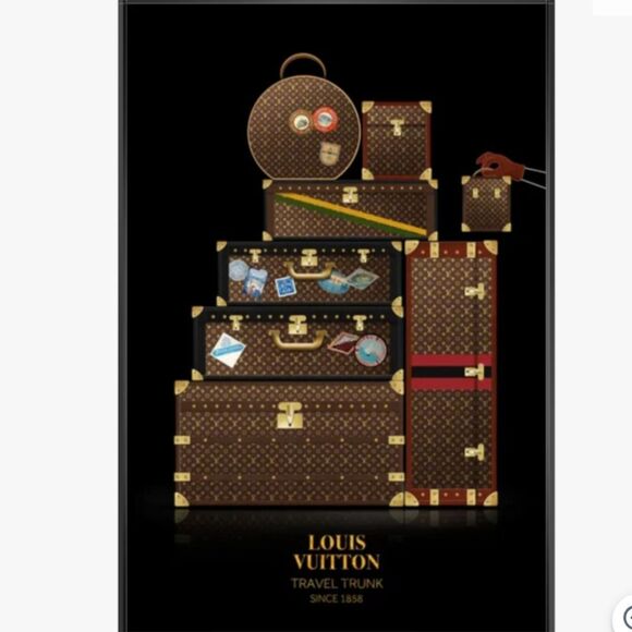 Alexandre Venacio Travel Trunk Louis Vuitton 1858 Framed Canvas Wall Decor - Picture 4 of 8